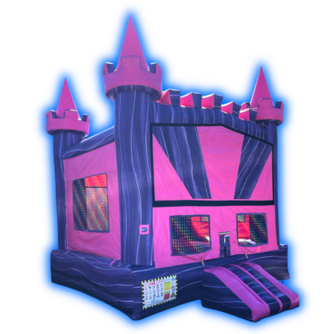 104 Pink Purple Castle Bounce House