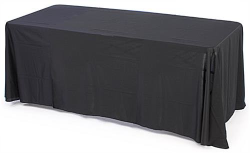 Black full length 6ft table Linens