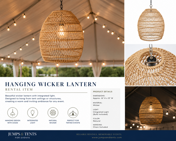 Rustic Wicker Lantern