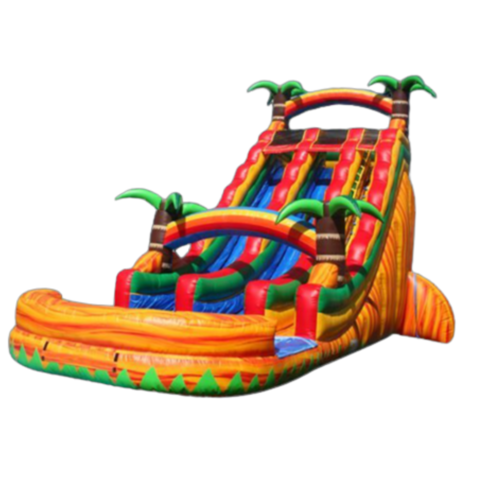 18' Pool Side Waterslide - Bounce House Rental, Laser Tag, Water