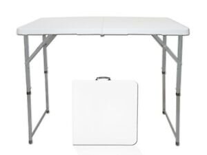4 foot Plastic fold in half Rectangle Table