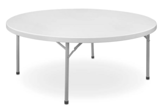 5 foot Round Plastic Tables