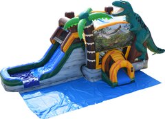Jurassic T-Rex Bounce House and Slide (DRY)