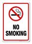 NO SMOKING sign