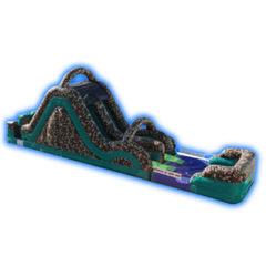 Camo Combat Obstacle Dual Lane Waterslide (Wet)