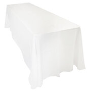 White Full Length 6ft Table Linens