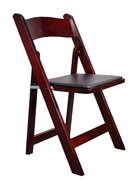 Resin Padded Garden Chairs (Red Mahogany)