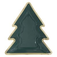 Holly Days Christmas Tree Shaped Plate