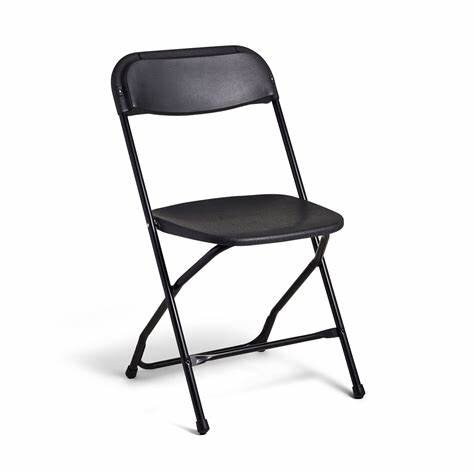 Chair- black folding chair