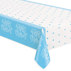Blue Hearts Baby Shower Tablecloth