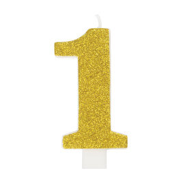 Glitter Candle- Number 1