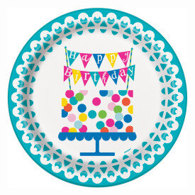Confetti Cake Birthday Plates- 9
