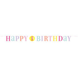 1st Birthday Pink Dots Letter Banner