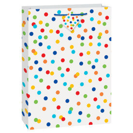 Rainbow Polka Dot Birthday Jumbo Gift Bag