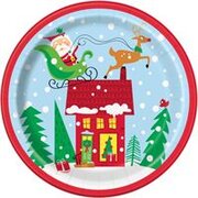 Colorful Santa Plates- 9