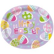 Happy Easter Plates- Oval