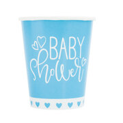 Blue Hearts Baby Shower Cups