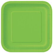 Lime Green Square Plates- 7