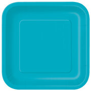 Teal Square Plates- 9
