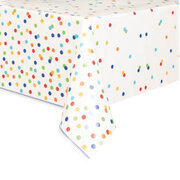 Rainbow Polka Dot Birthday Tablecloth