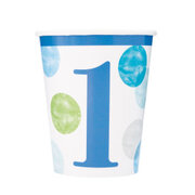 1st Birthday Blue Dots Cups