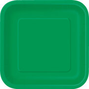Emerald Green Square Plates- 9