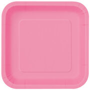Hot Pink Square Plates- 7