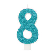 Glitter Candle- Number 8