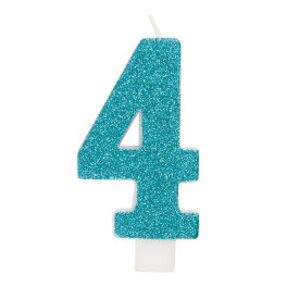 Glitter Candle- Number 4