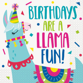 Llama Birthday Lunch Napkins