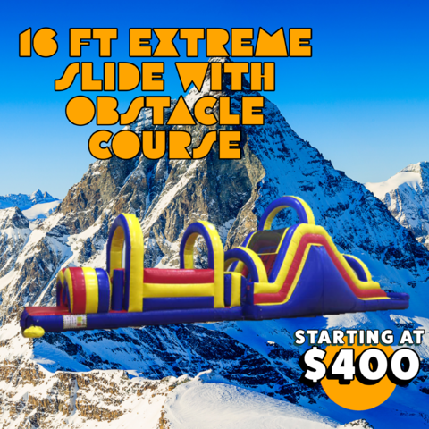  16 ft. Extreme XL Slide with Obstacle Course 