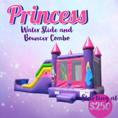 Princess Water Slide and Bouncer Combo