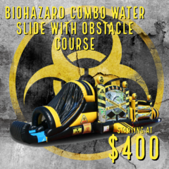 Biohazard Combo Water Slide with Obstacle Course