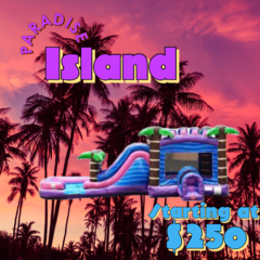 Paradise Island Mega Slide and Bouncer Combo 