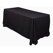 Linen Tablecloth: Solid Black Rectangle