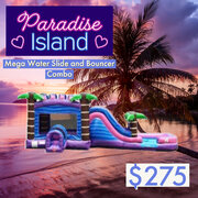 Paradise Island Mega Water Slide and Bouncer Combo 