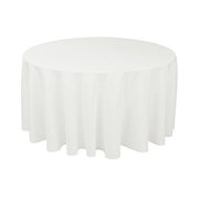 Linen Tablecloth: Solid White Round