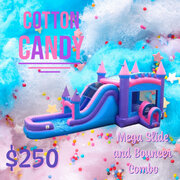 Cotton Candy Mega Slide and Bouncer Combo 