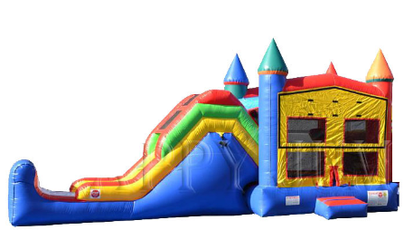 Rainbow Water Slide and Bouncer Combo 