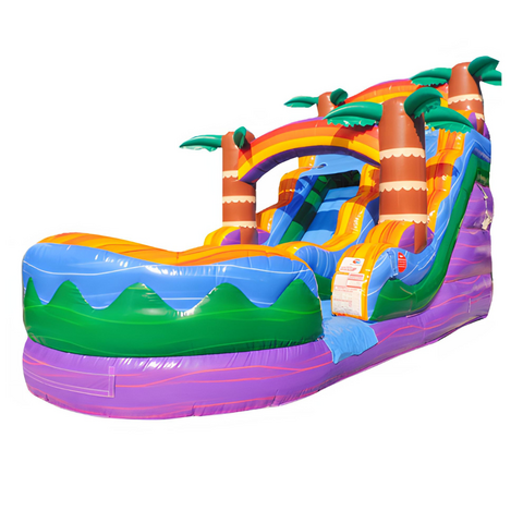 16 FT Double Lane Tiki Splash Water Slide rental