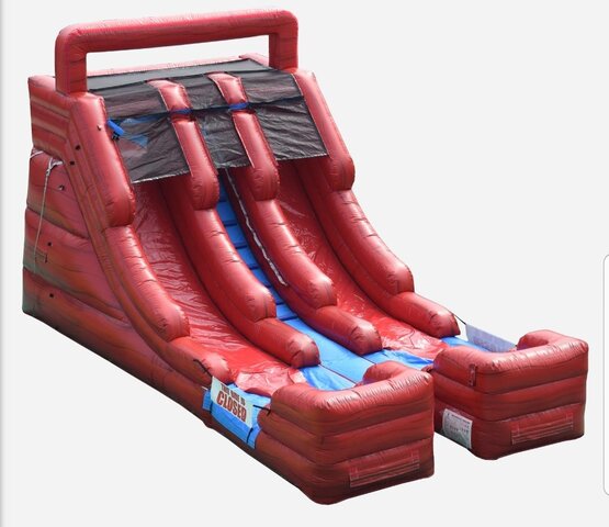 16 FT Dual Lane Lava Dip Water Slide