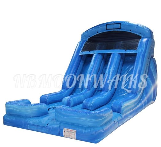 20 FT Double Lane Blue Lagoon Water Slide