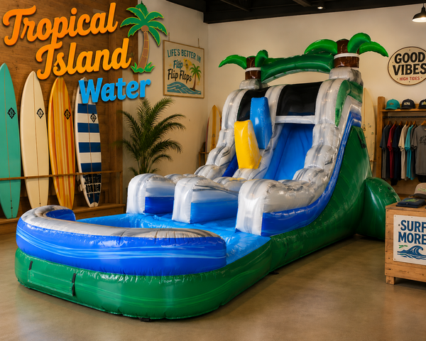 16 FT Tropical Island Water Slide 
