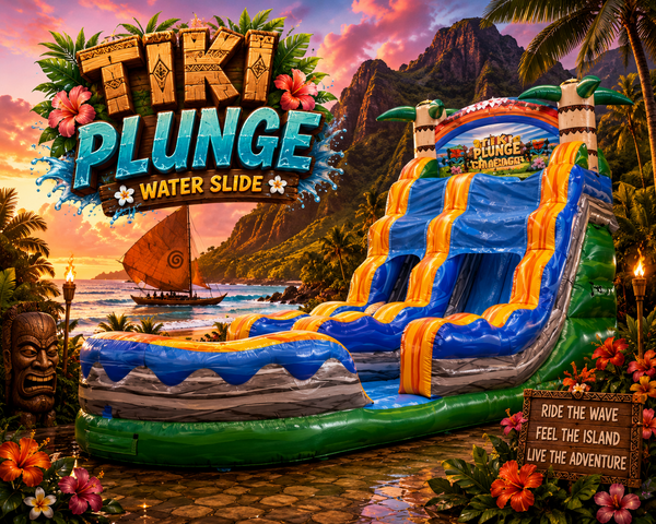 18 FT Tiki Plunge Water Slide