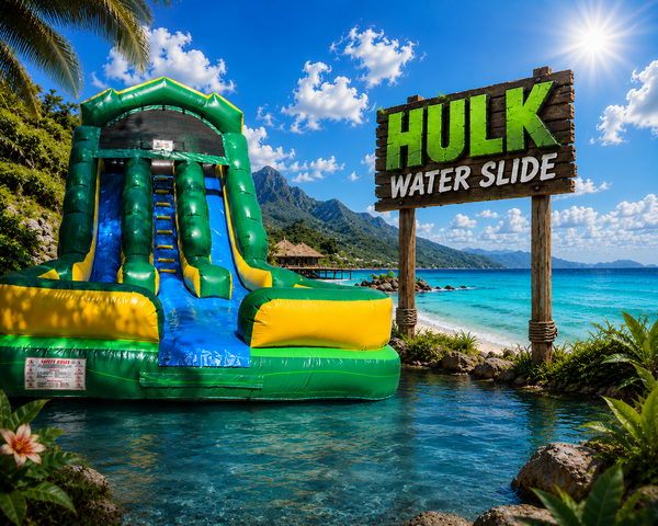 20FT Double Lane Hulk Water Slide