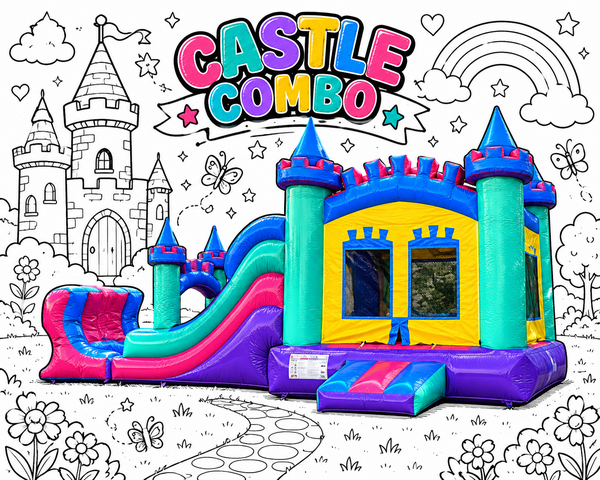 Castle Jump Slide Combo Dry