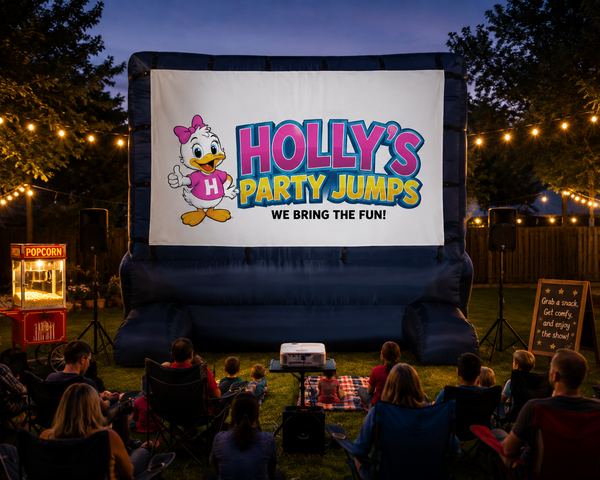 Movie Screen, Projector, & Sound System