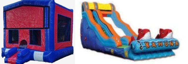 Dry Package 20ft Kahunna Dry and 15x15  Modular Bounce House