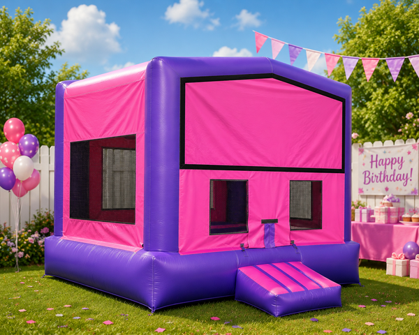 Pink and Purple Modular Bounce House
