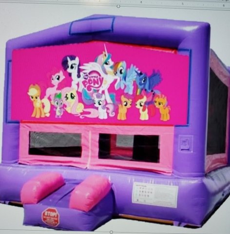 My Little Pony Panel On A Pink & Purple Modular / With Basketball Goal